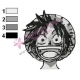 Face of Luffy One Piece Embroidery Design